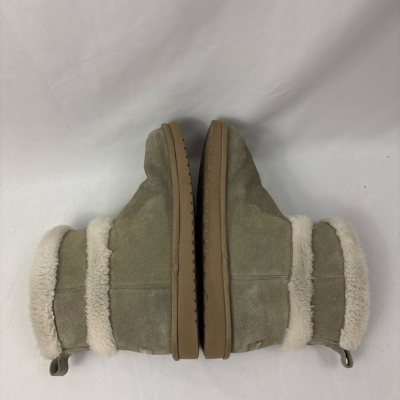UGG Womans Koolaburra Size 10 USA Mini Barley Suede Boots Dune Gray 1133079 - Picture 10 of 13